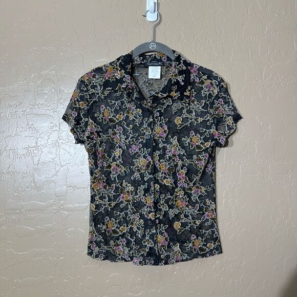 Vintage Cement Mesh Button Down - Picture 1 of 4